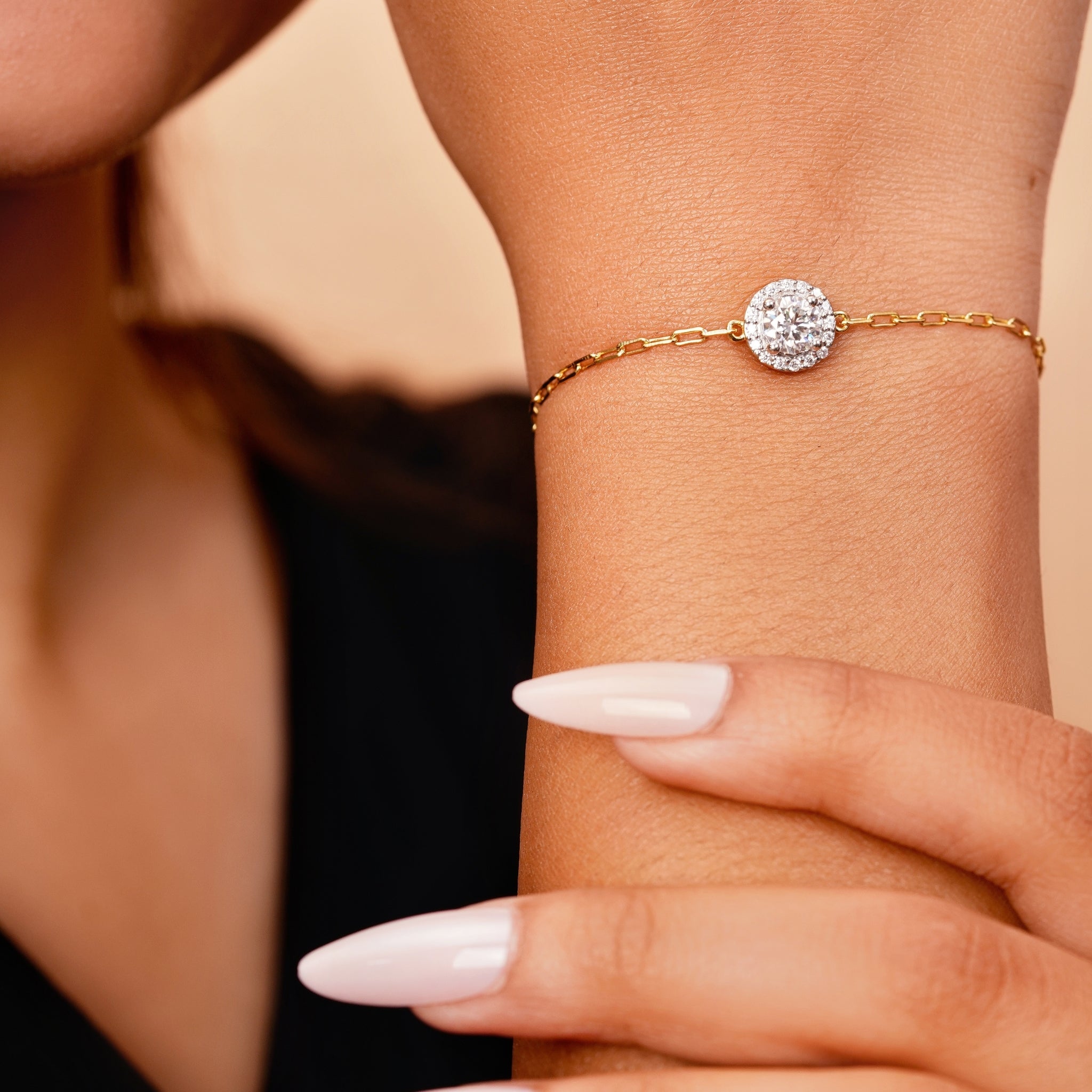 Solitaire Diamond Charm Bracelet