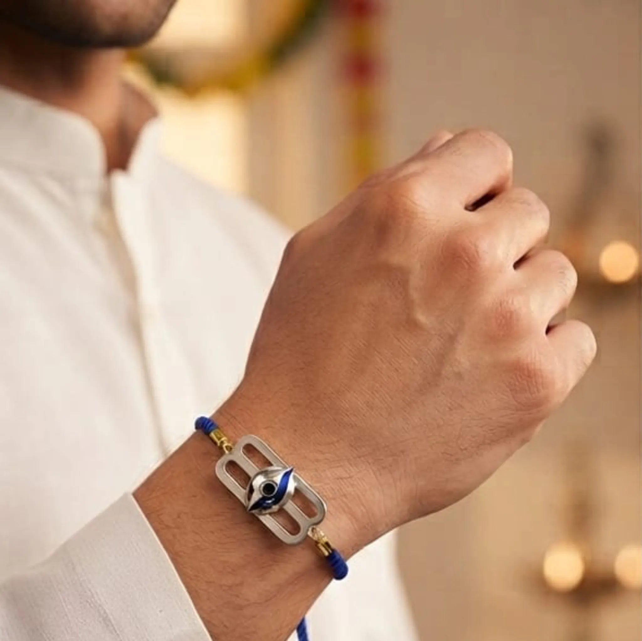 shiv's Trinetra Silver Rakhi