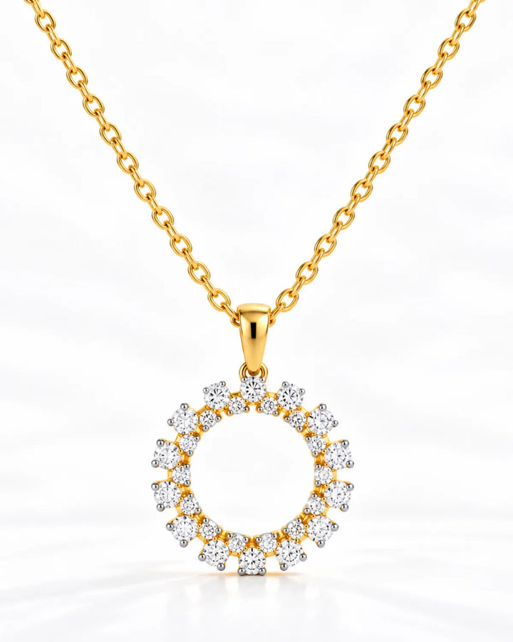Radiant Halo Moissanite Pendant