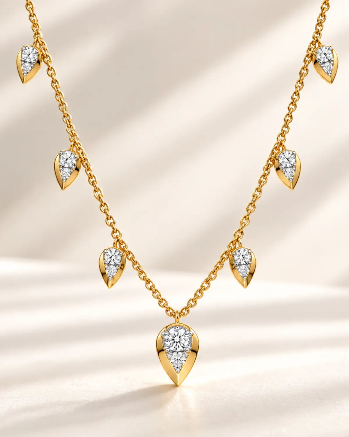 Pear Drop Diamond Necklace