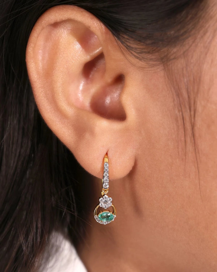 Emerald Bloom Drops | Gold Vermeil