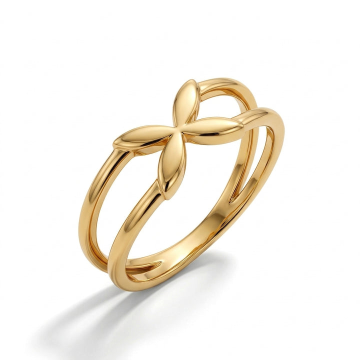 Gold Plated Floral Band