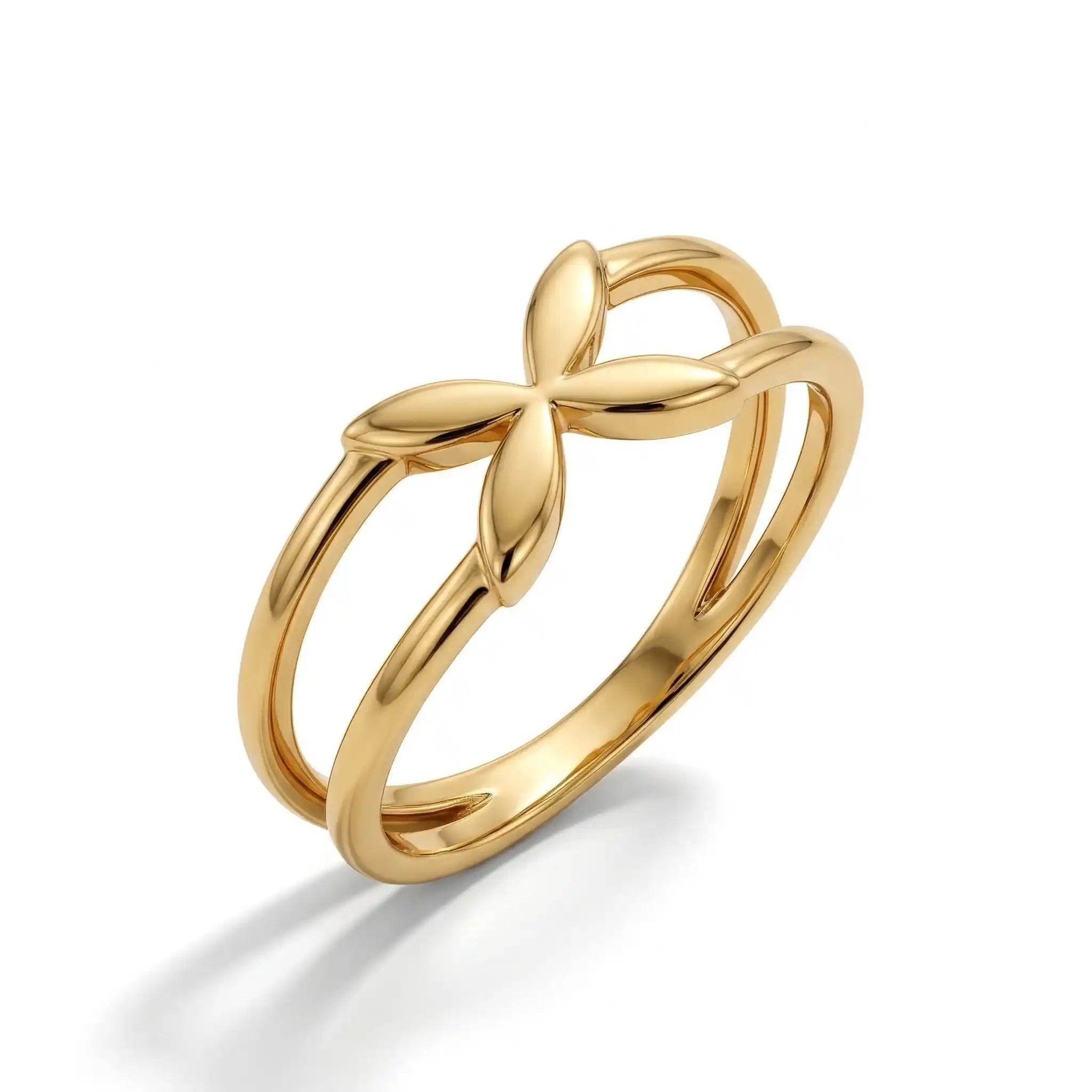 Gold Plated Floral Band