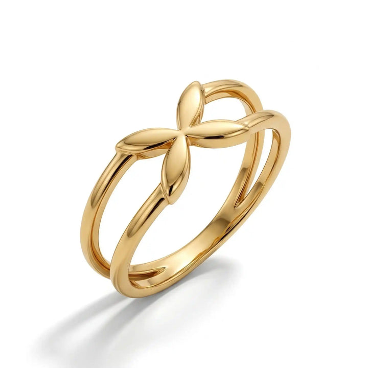 Gold Plated Floral Band
