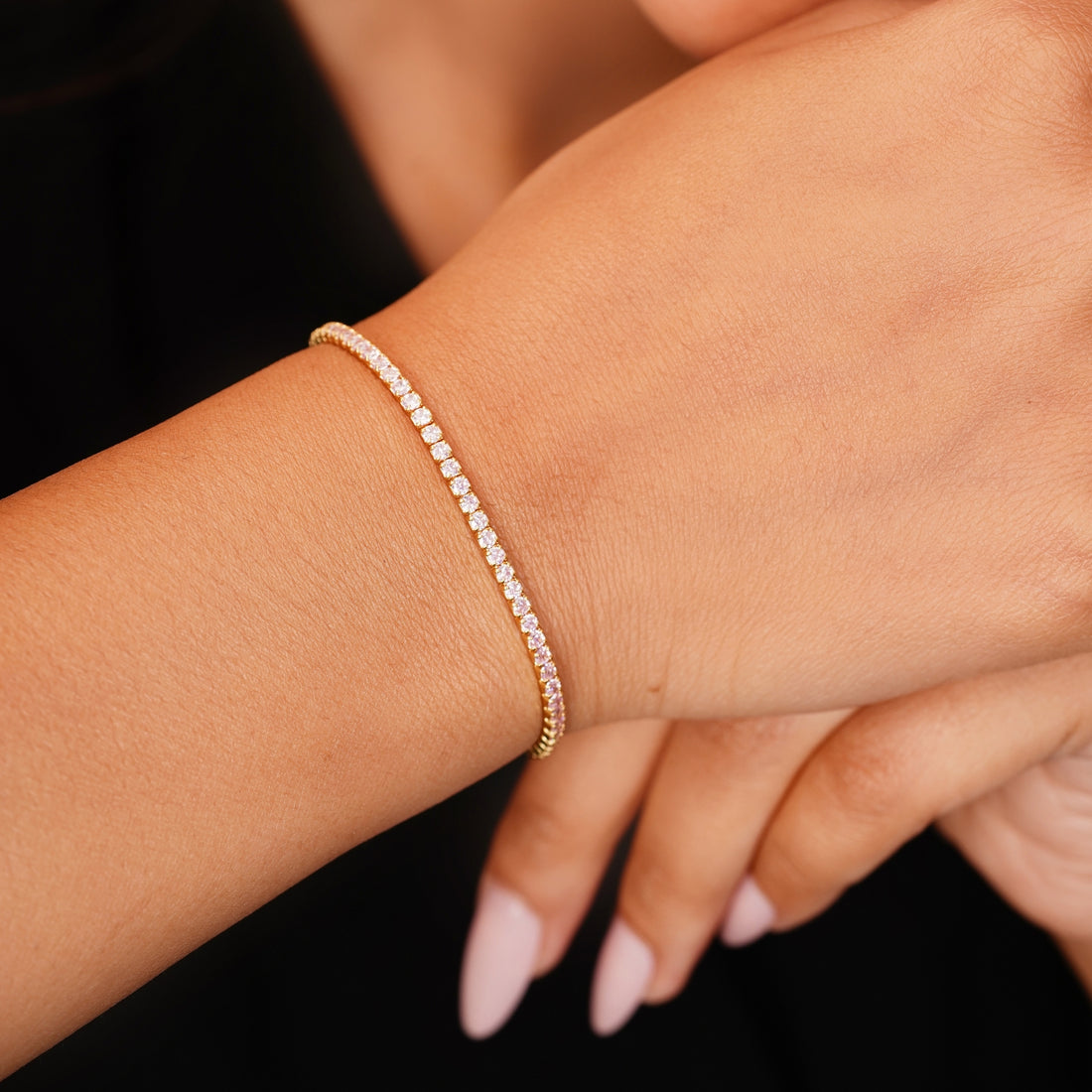 Pink Diamond Tennis Bracelet