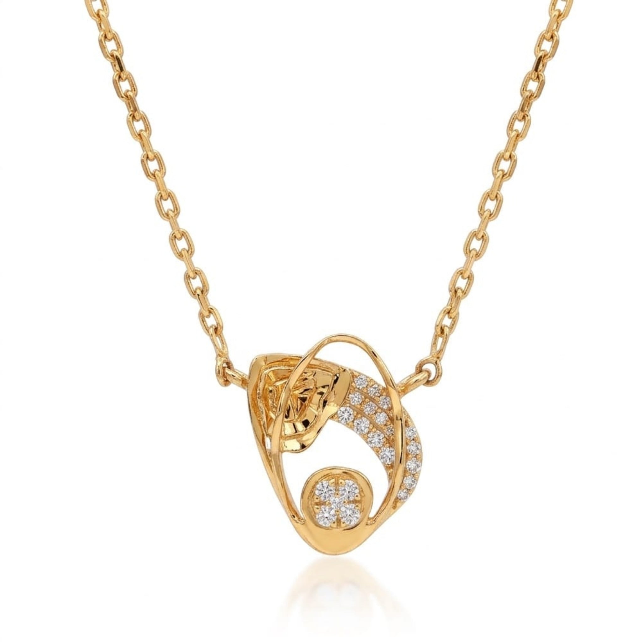 Golden Orbit Monzonite Pendant