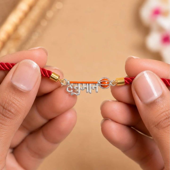 Hanuman Adjustable Silver Rakhi