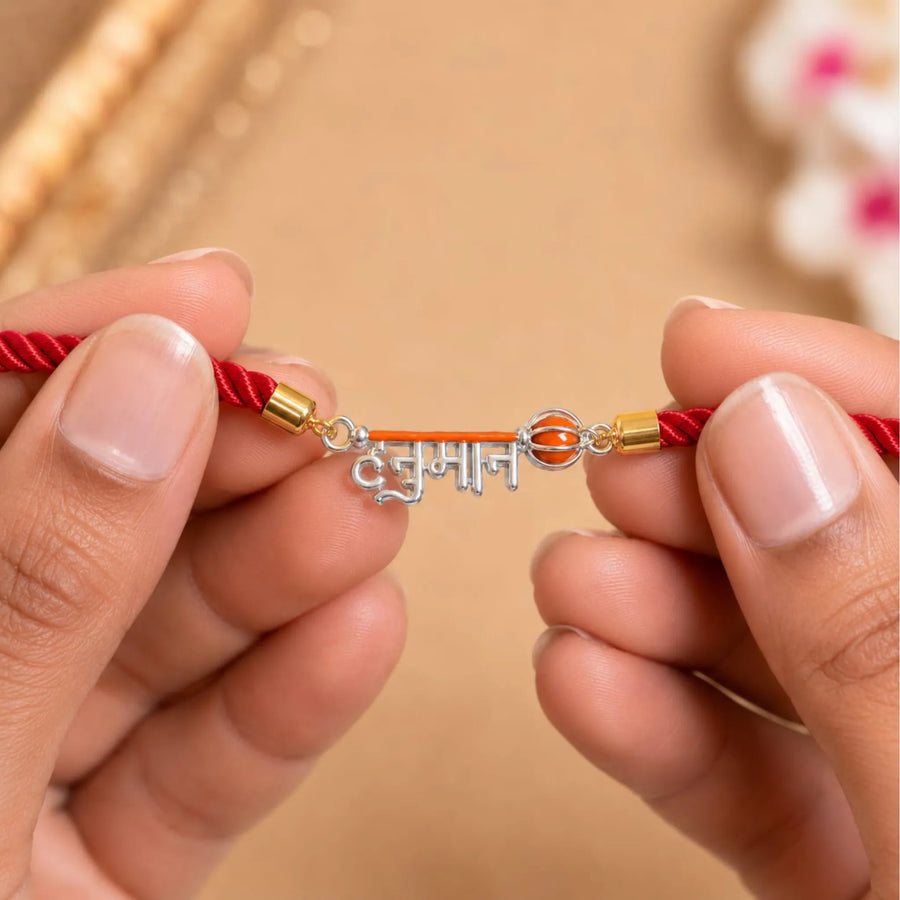 Hanuman Adjustable Silver Rakhi