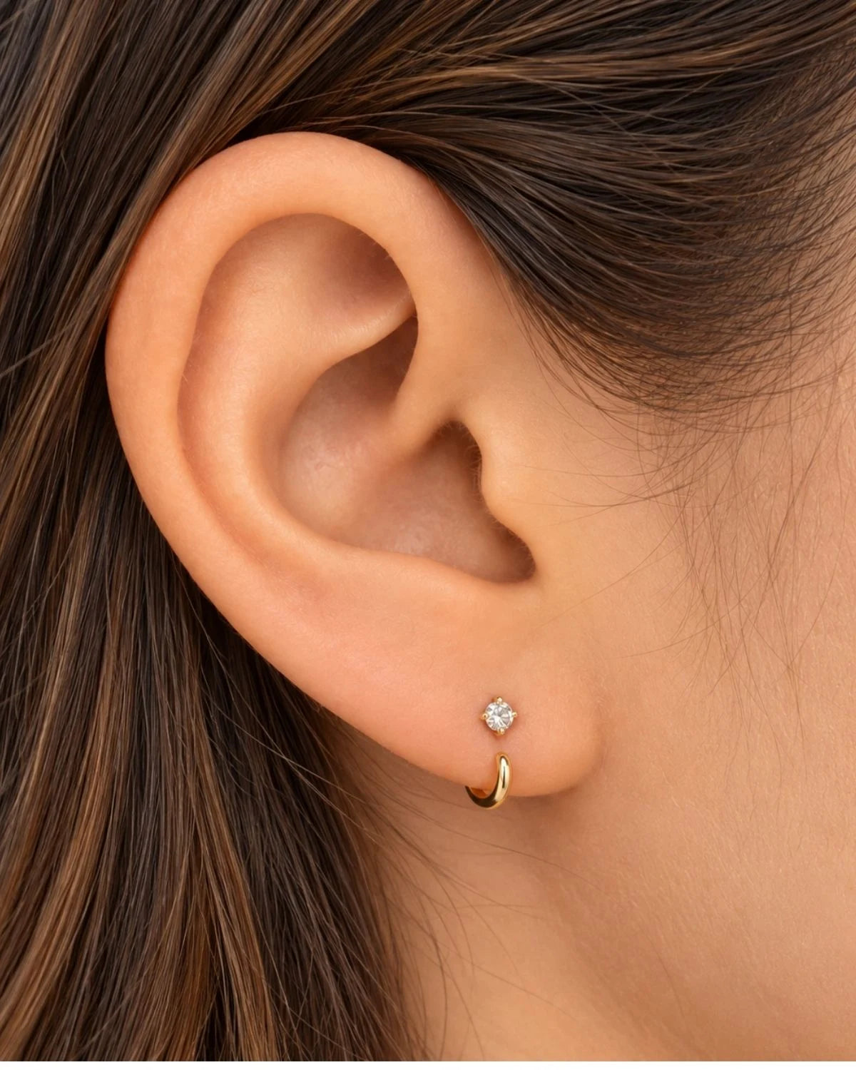 Stay Close Moissanite Hoops | Gold Vermeil