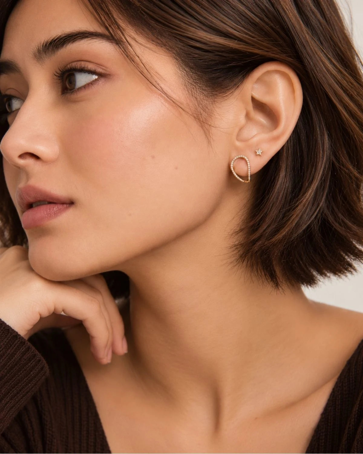 InterConnected Gold Vermeil Earring