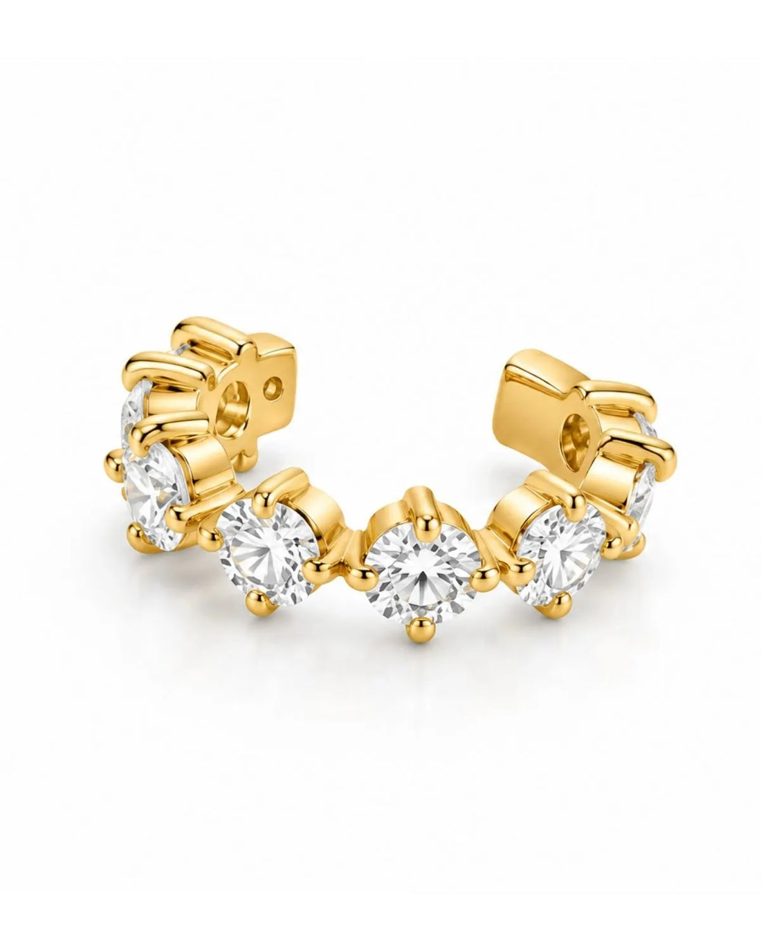 Ovia Moissanite Ear Cuff | Gold Vermeil