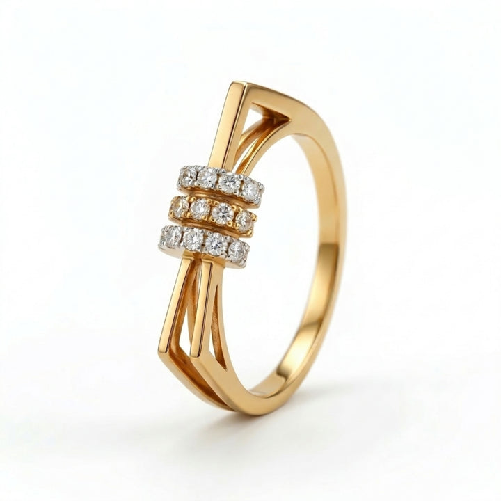 Arelina Monzonite Vermeil ring