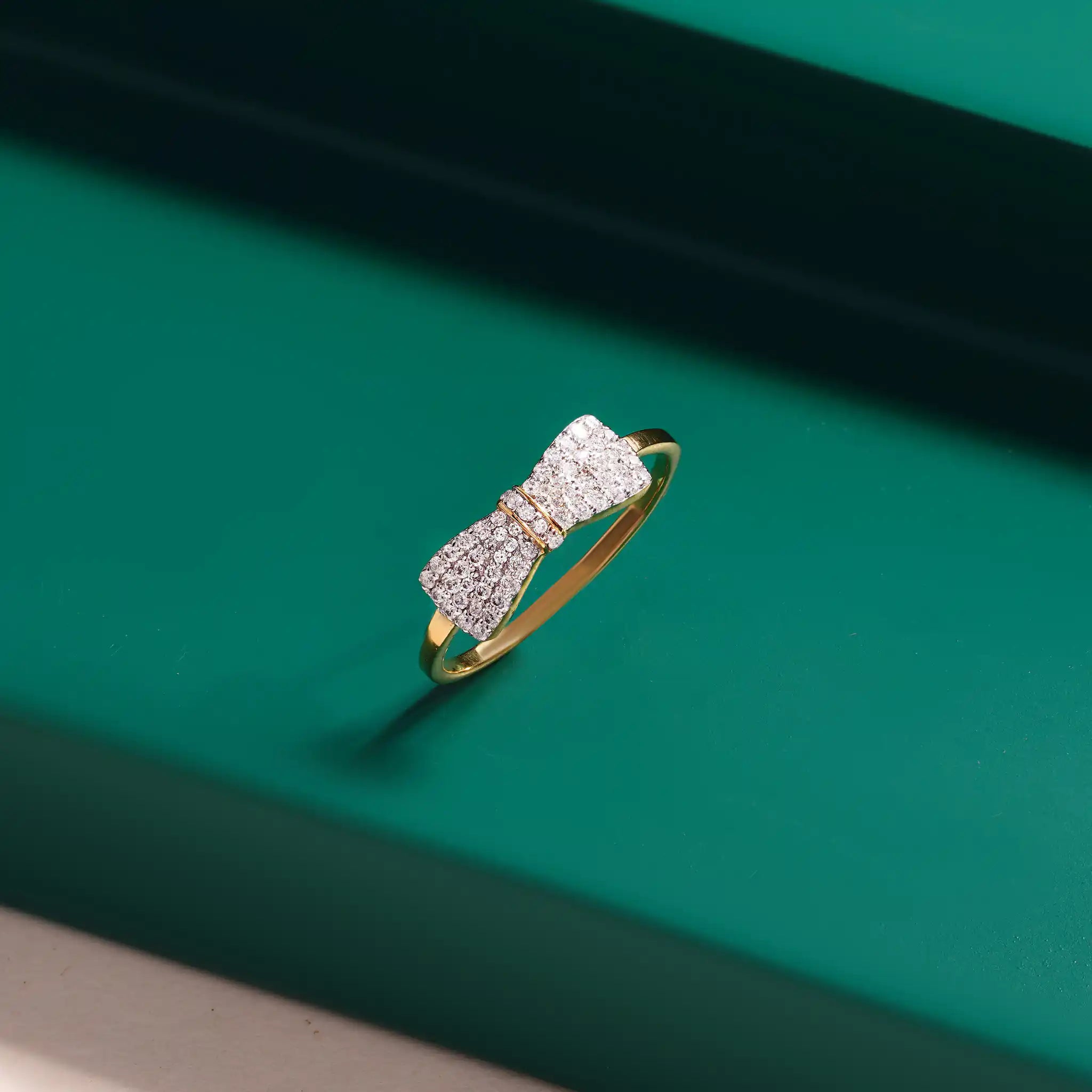 Bow Ring with Monzonite Diamond