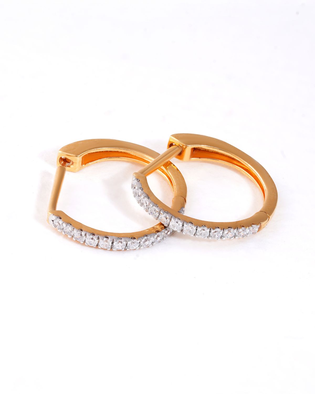 Moissanite Diamond Hoops | Gold vermeil