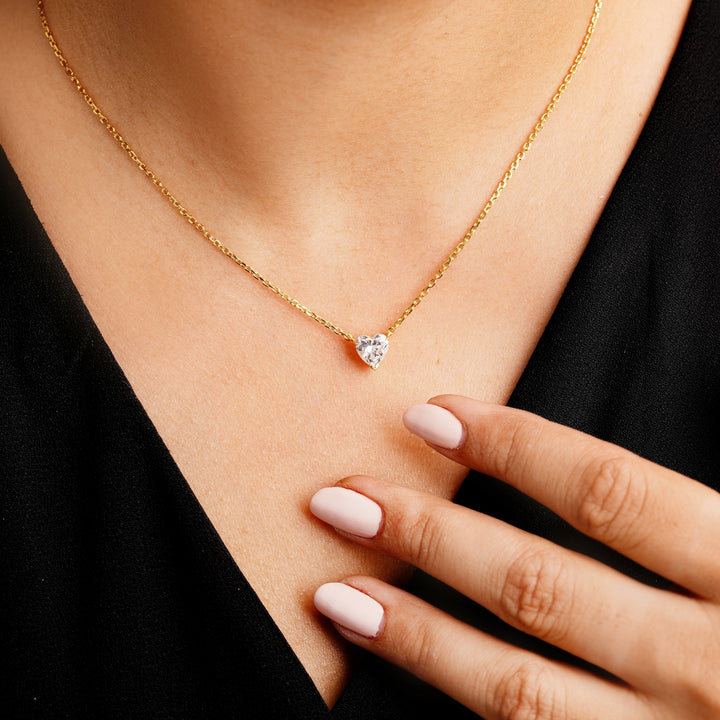 Heart Solitaire Pendant