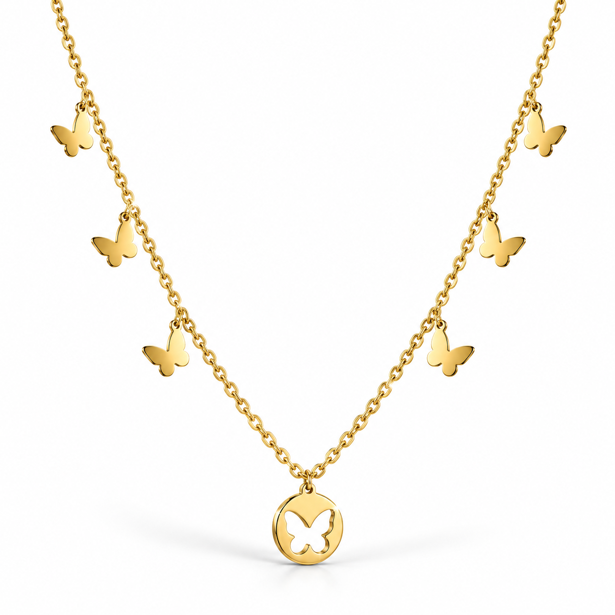 Boho Butterfly Charm Necklace