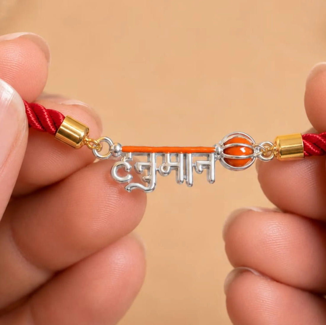 Veer Hanuman Gada Silver Rakhi
