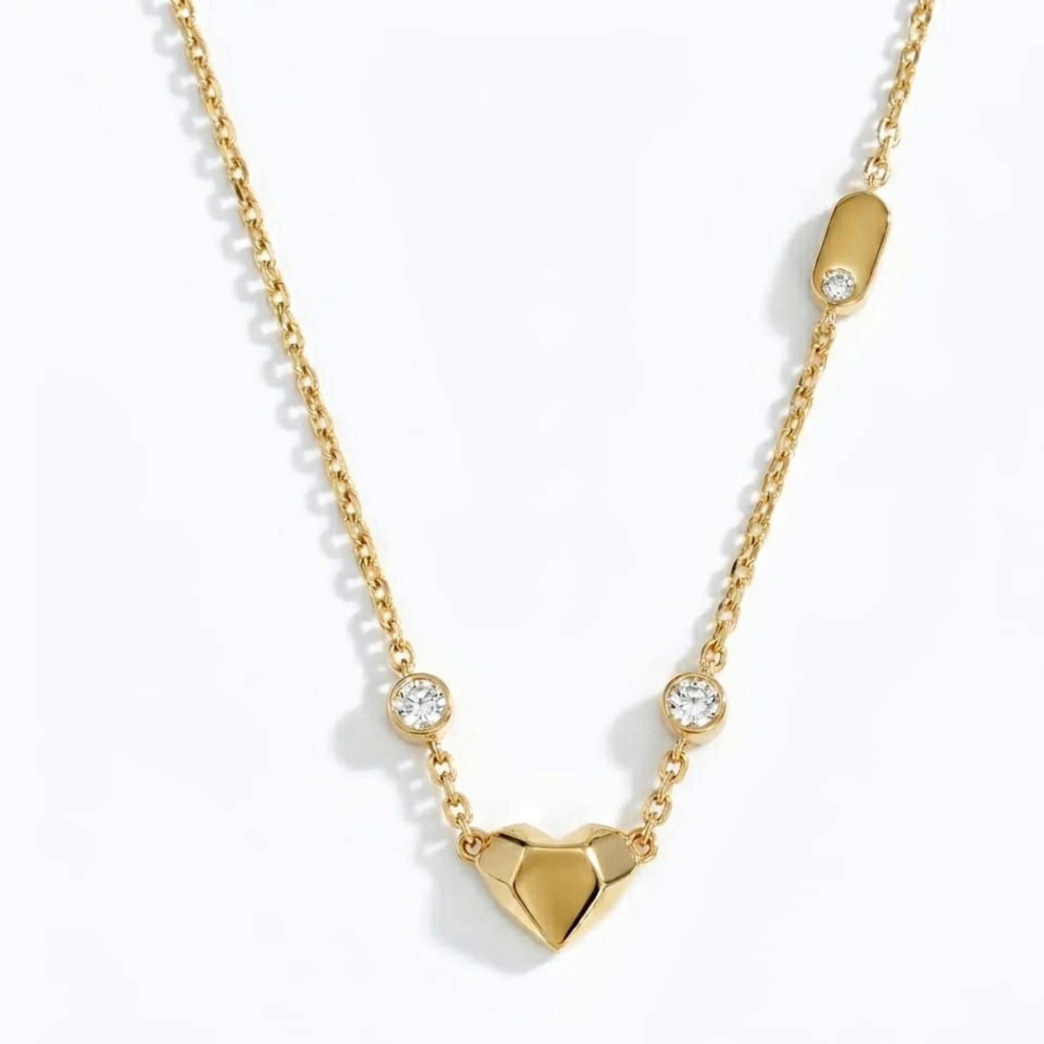 Heart Monzonite Necklace