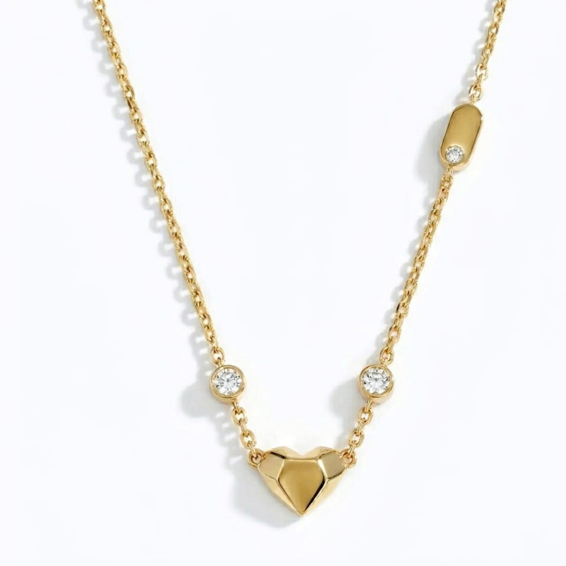 Heart Monzonite Necklace