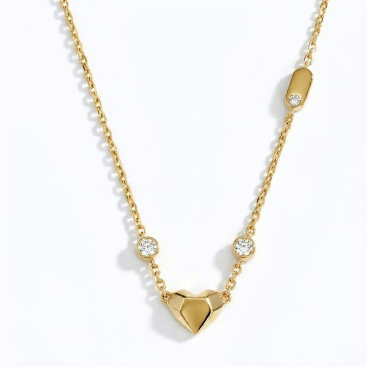 Heart Monzonite Necklace