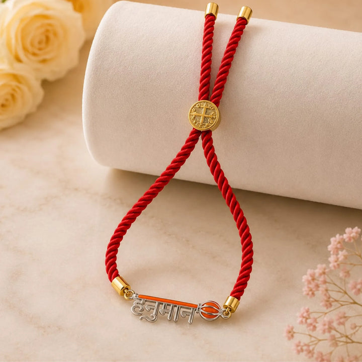 Veer Hanuman Gada Silver Rakhi