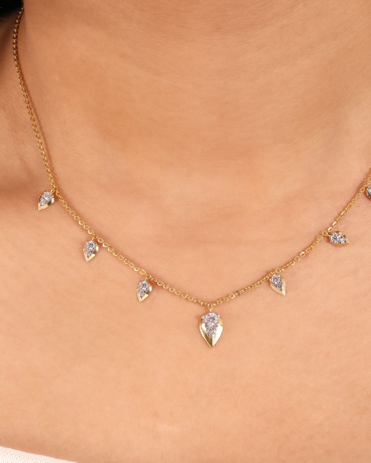 Pear Drop Diamond Necklace