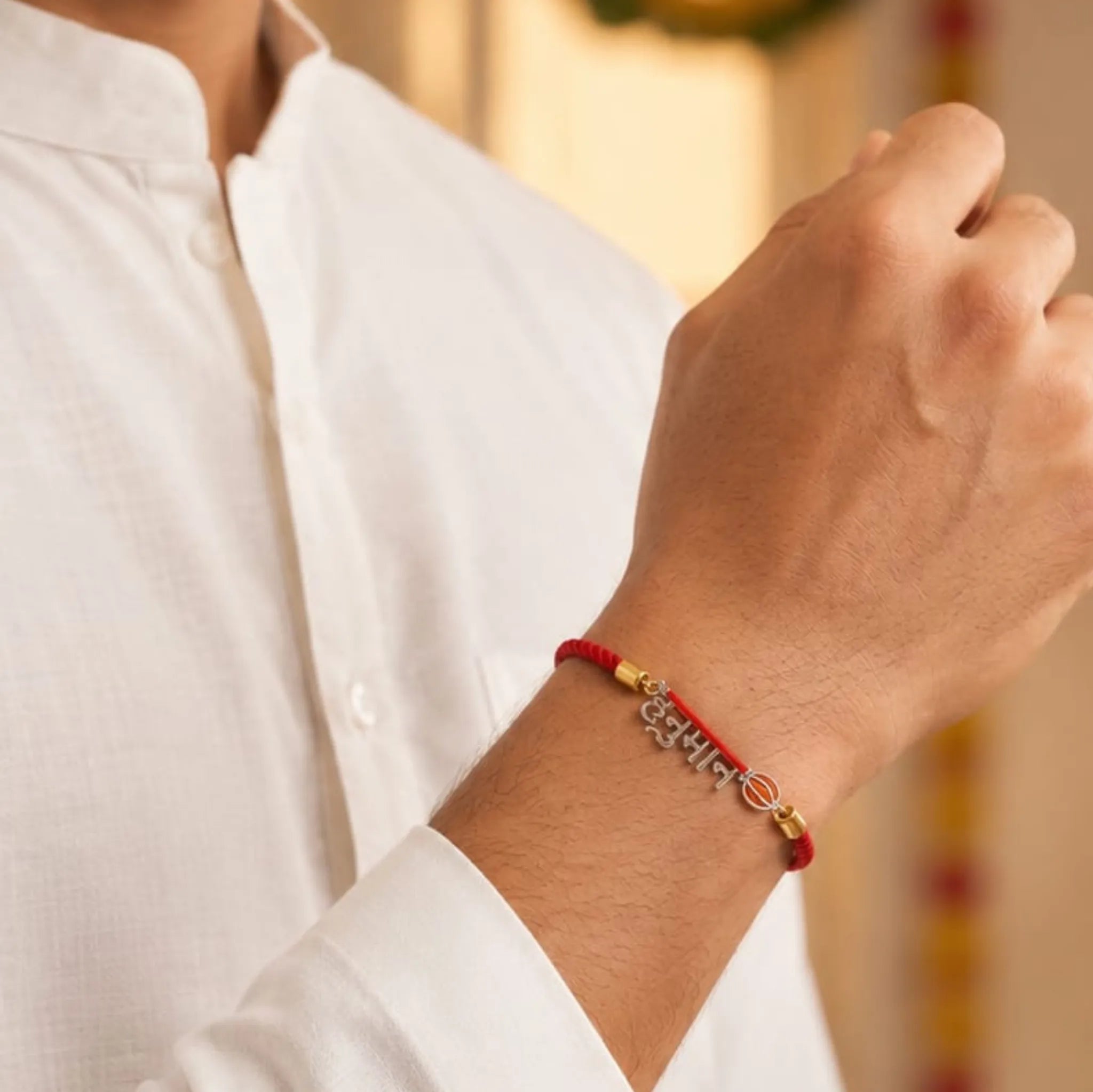 Veer Hanuman Gada Silver Rakhi