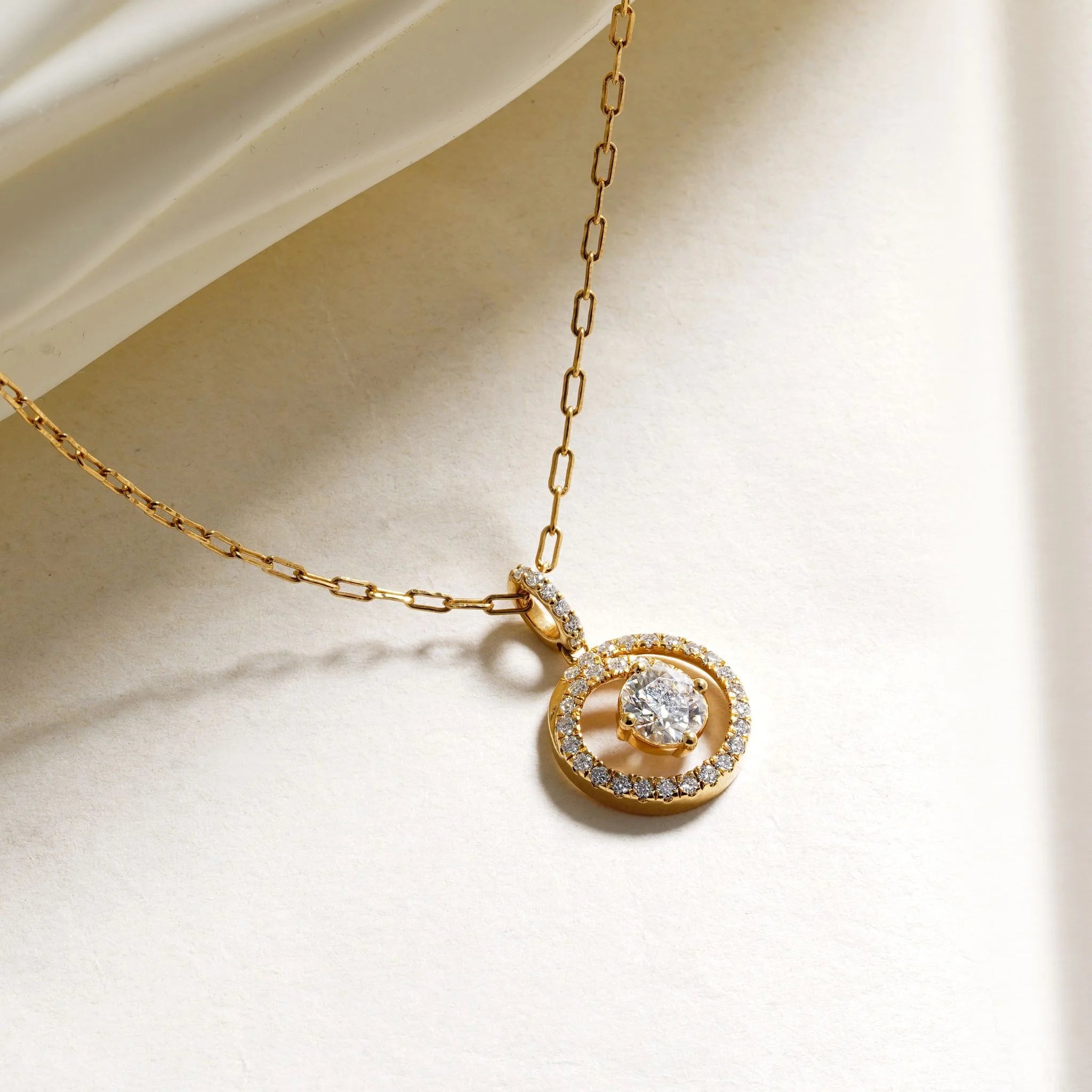 Halo Solitaire Pendant