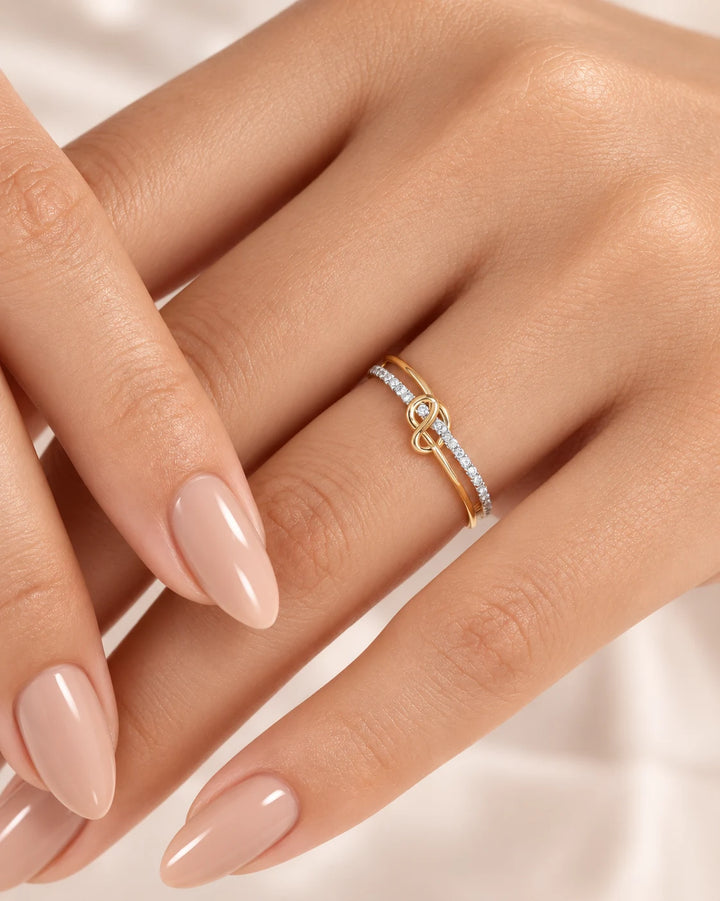 Gold Plated Knot Ring