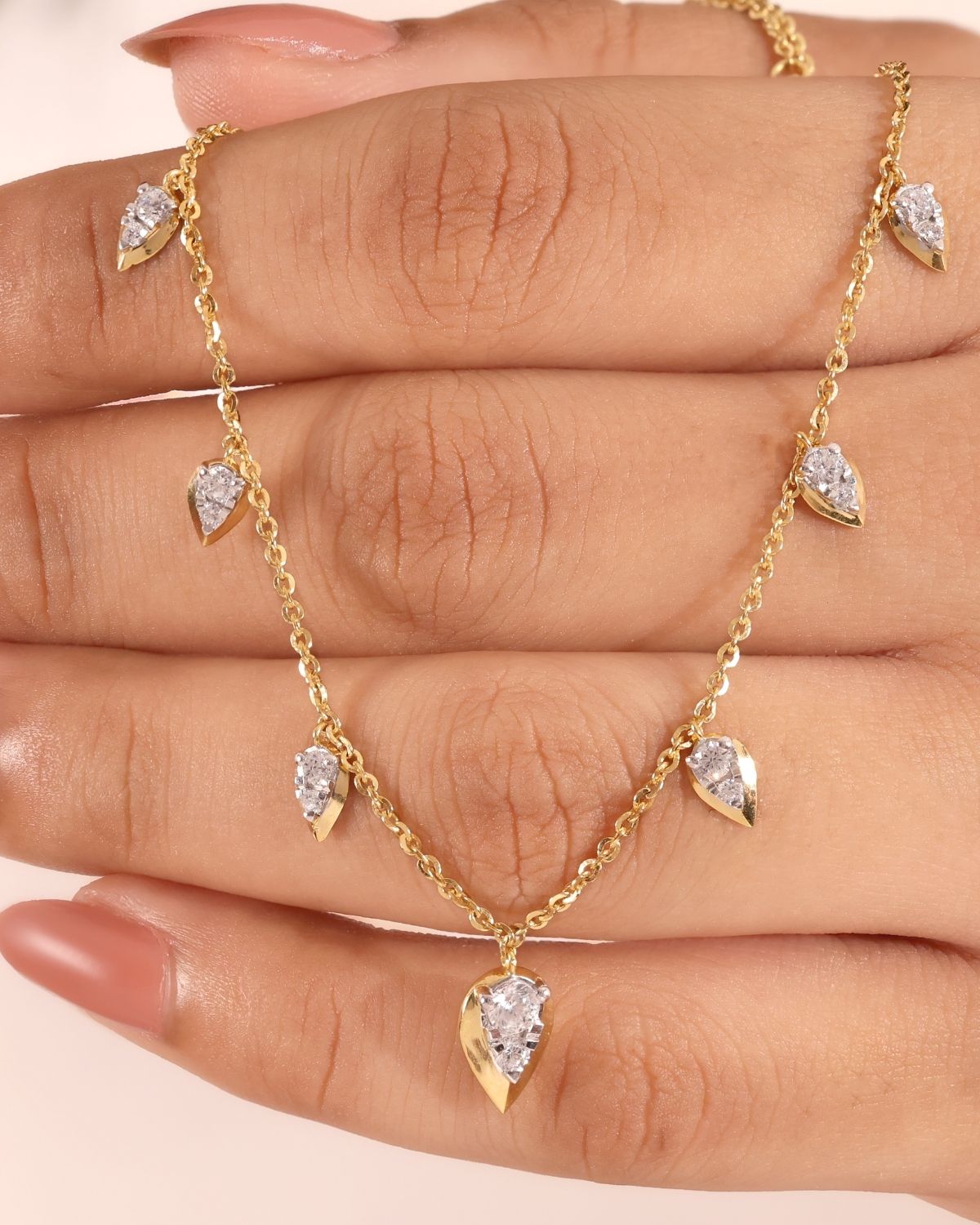 Pear Drop Diamond Necklace