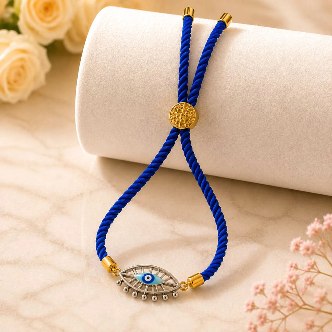 Celestial Evil Eye Silver Rakhi