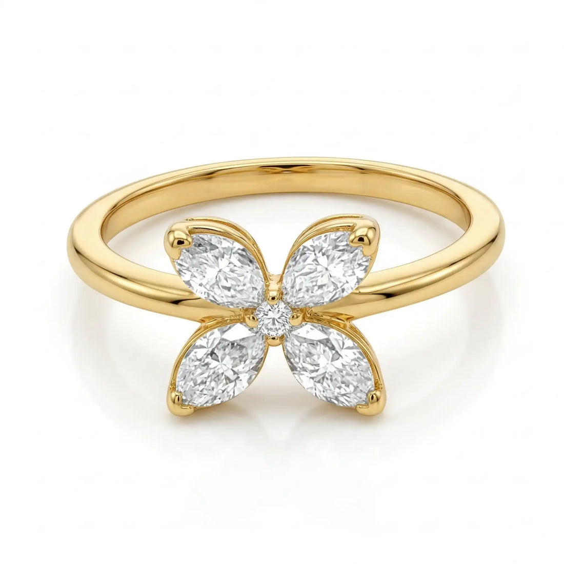 Floral Ring with Monzonite Diamond