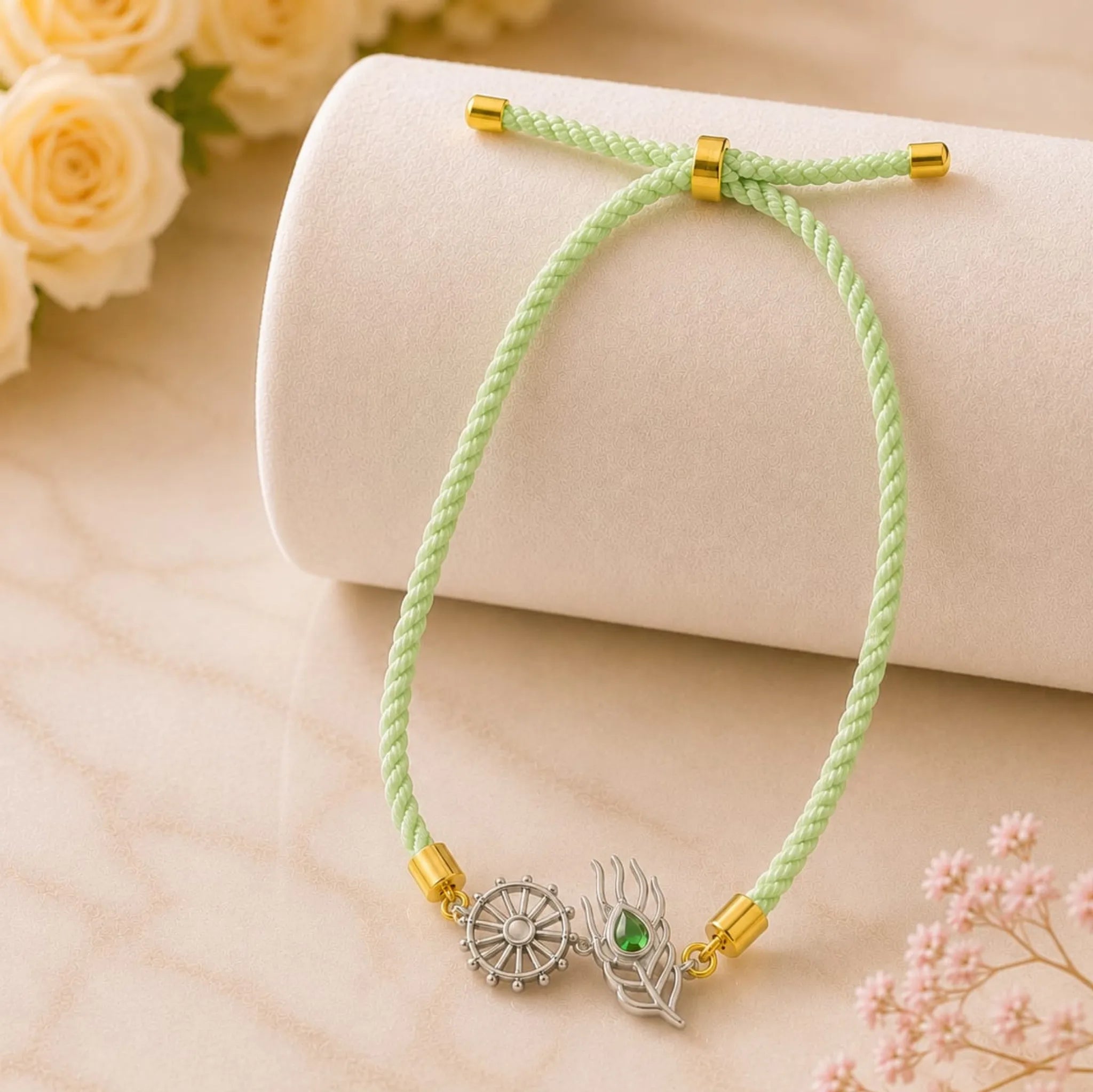 Mayur Chakra Silver Rakhi