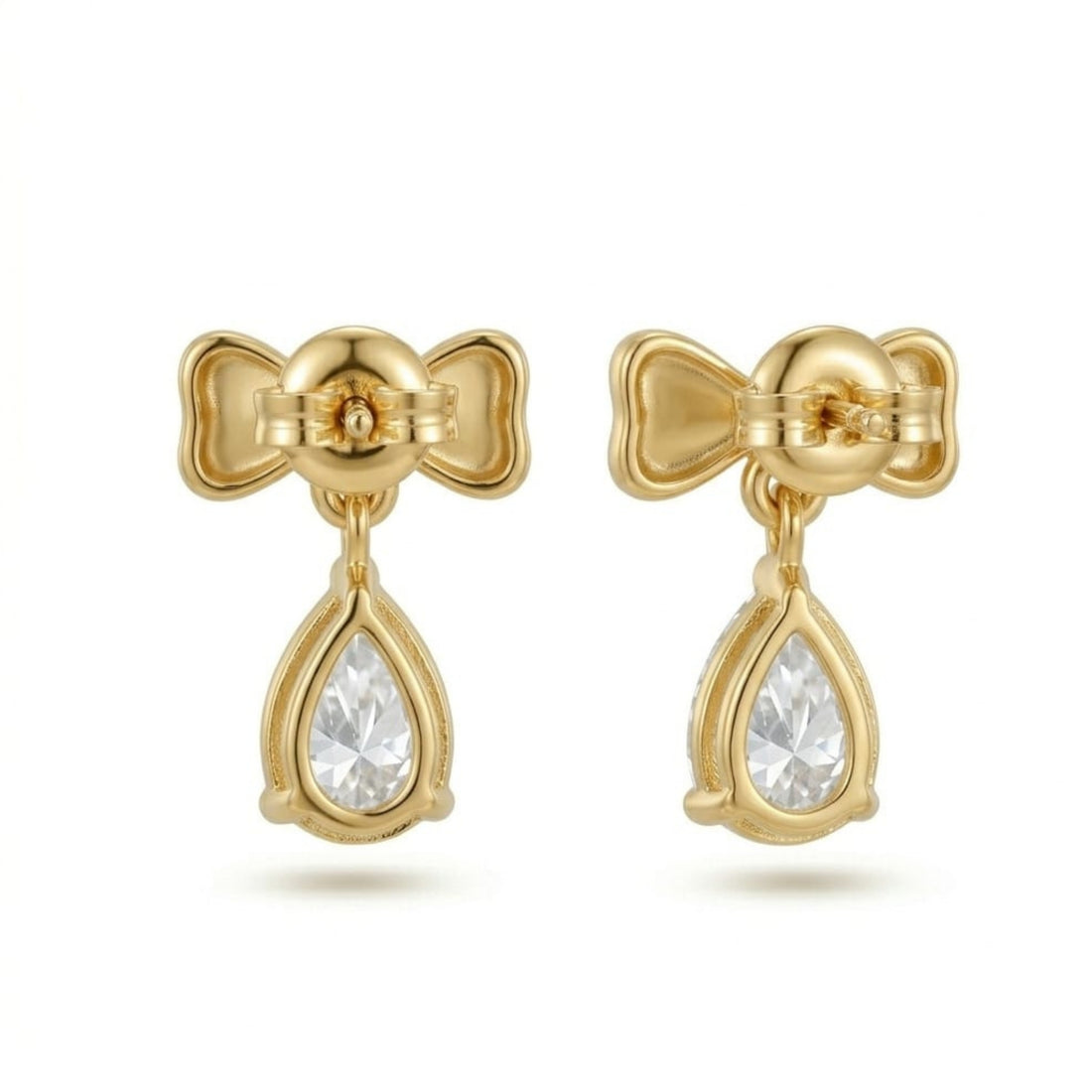 Bow Drop Earrings | Gold Plated