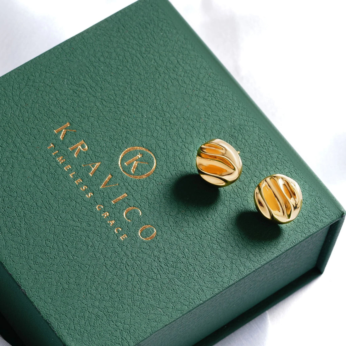 Bold Round Textured Stud Earrings