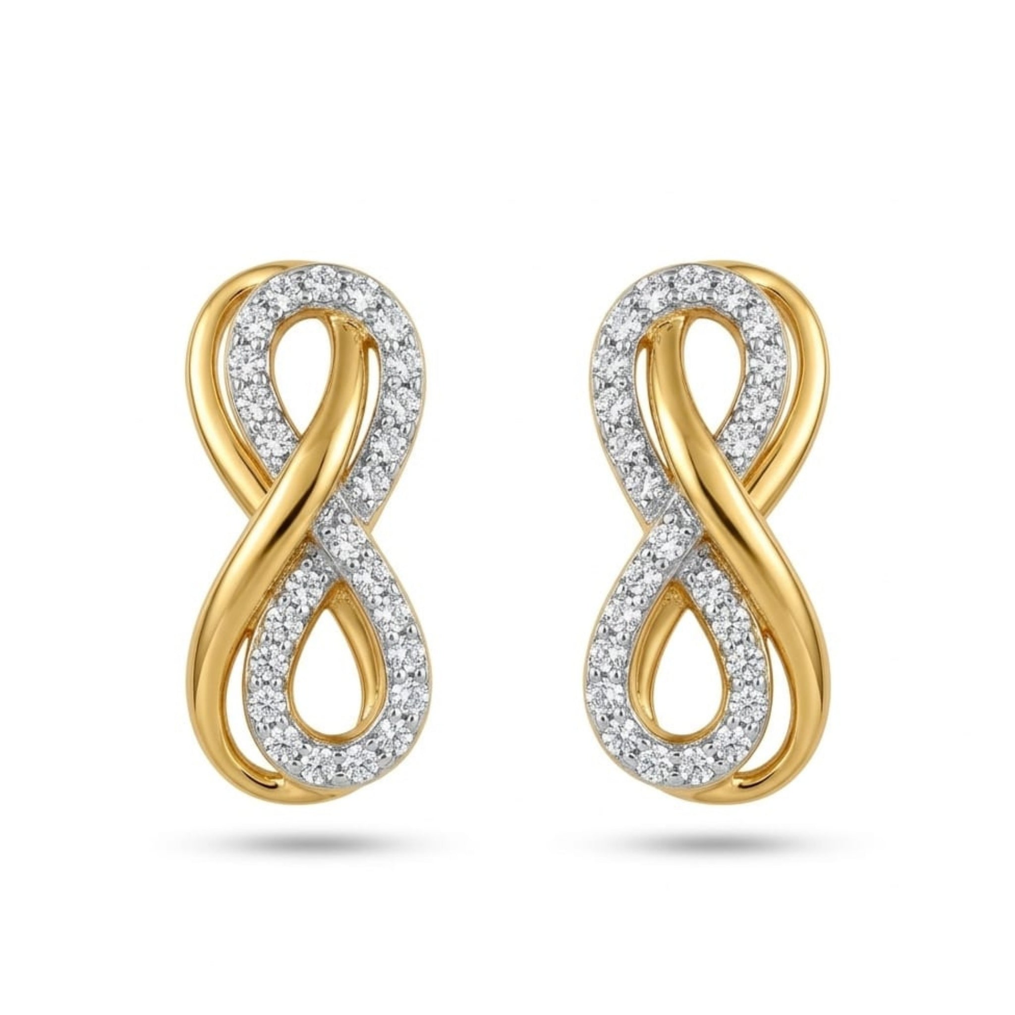 Infinity Stud Earrings | Gold Plated