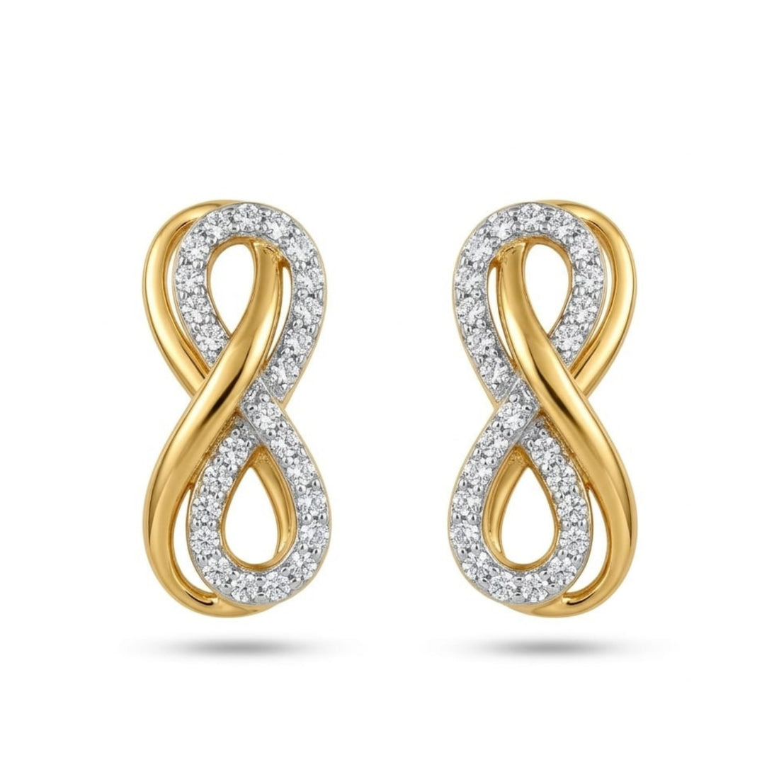 Infinity Stud Earrings | Gold Plated