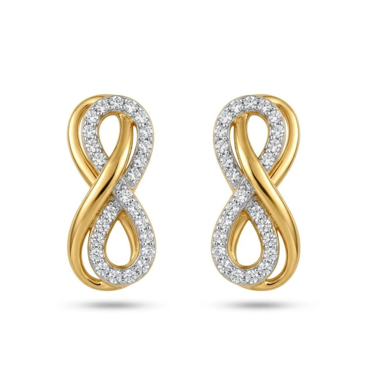 Infinity Stud Earrings | Gold Plated