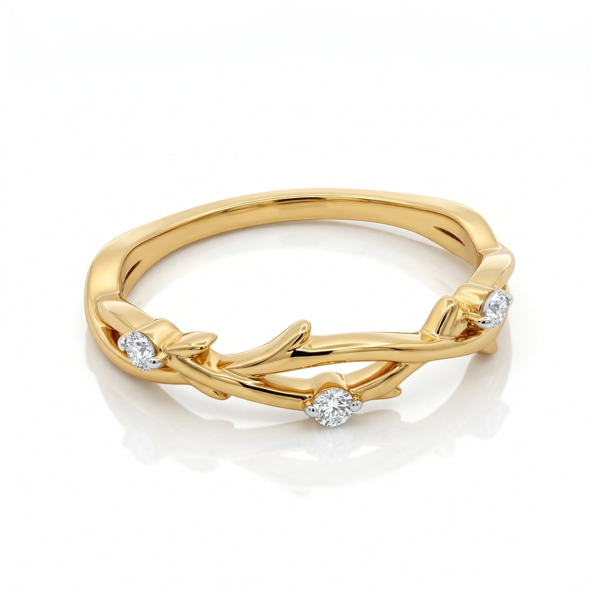 Floral Vine Diamond Ring