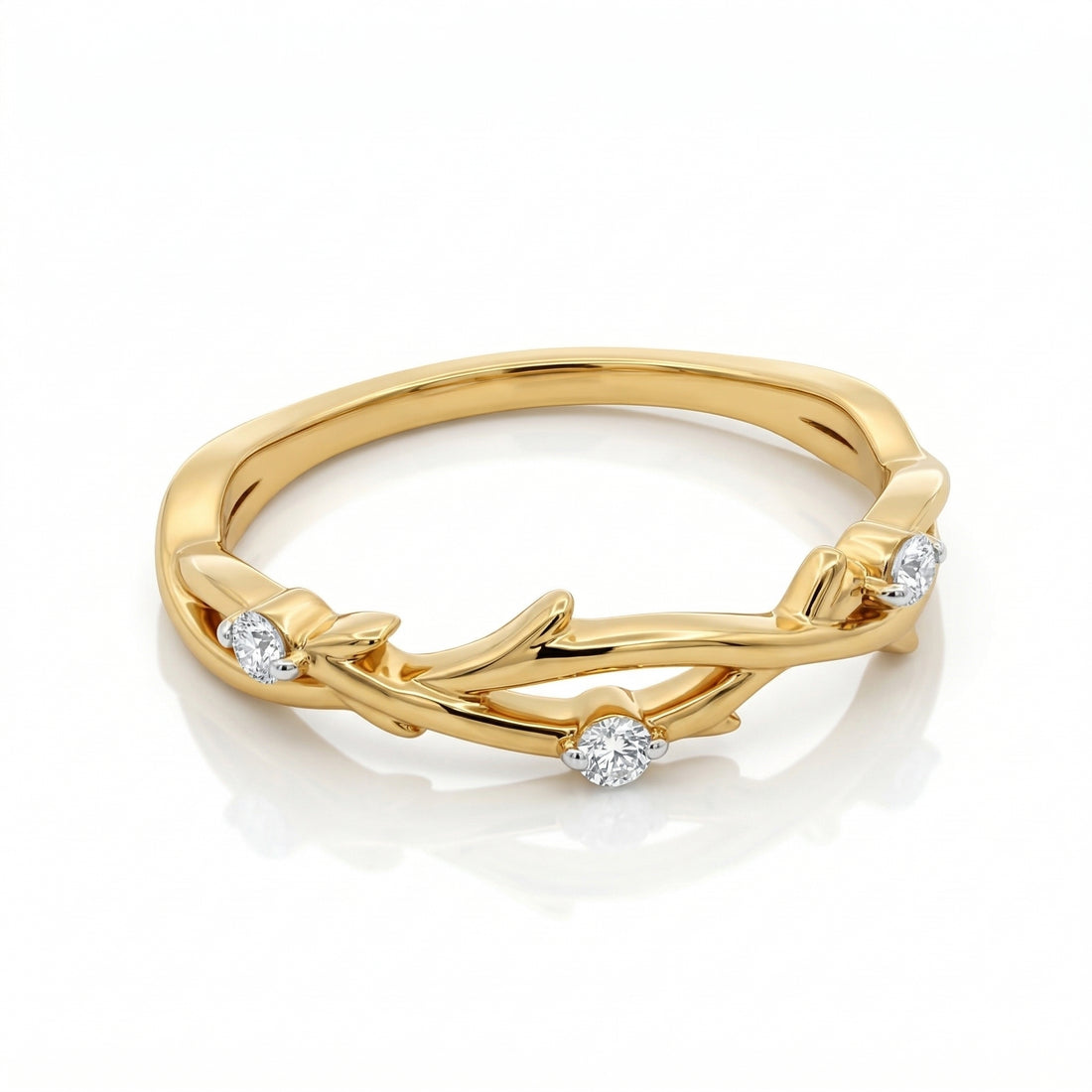 Floral Vine Diamond Ring