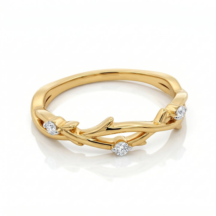 Floral Vine Diamond Ring