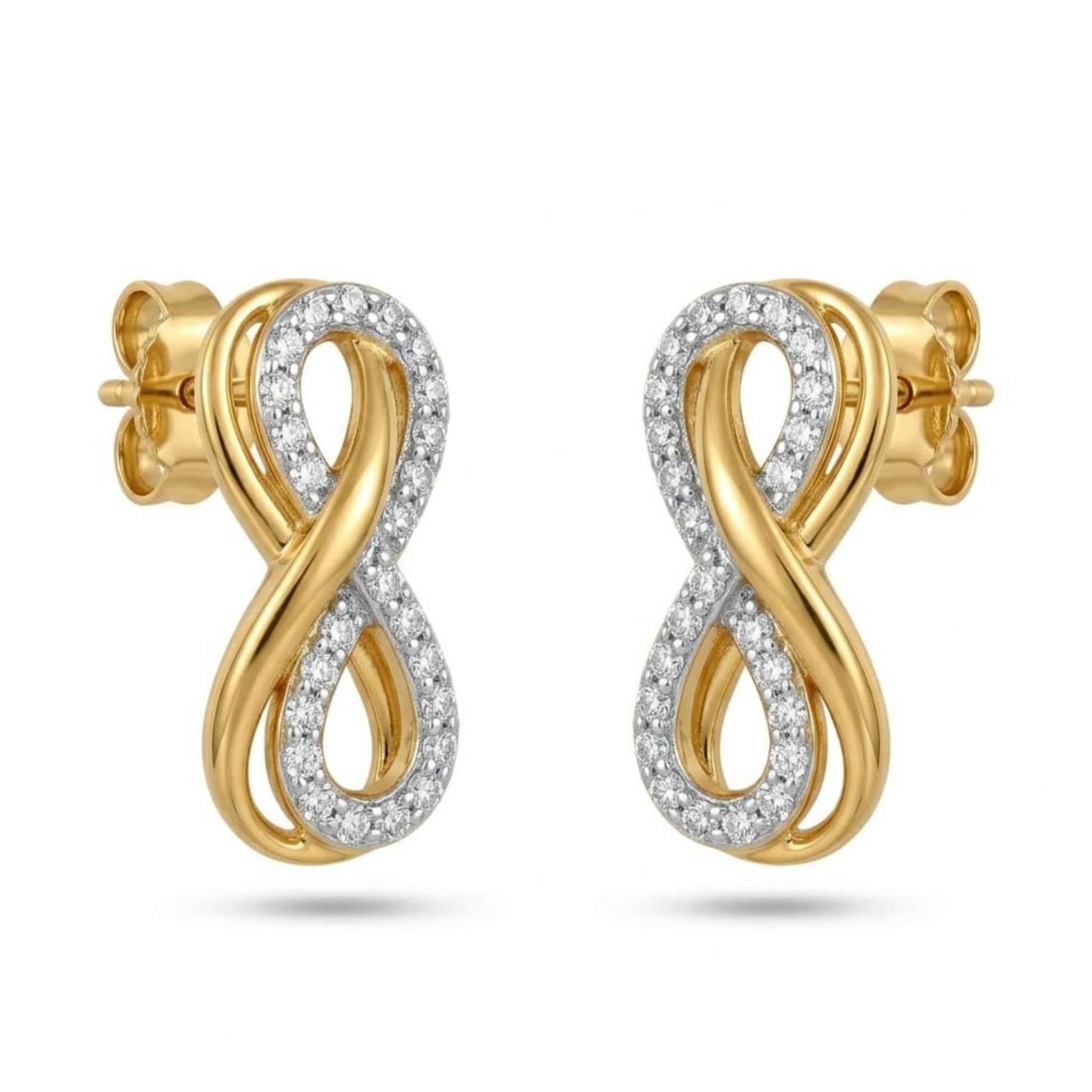 Infinity Stud Earrings | Gold Plated