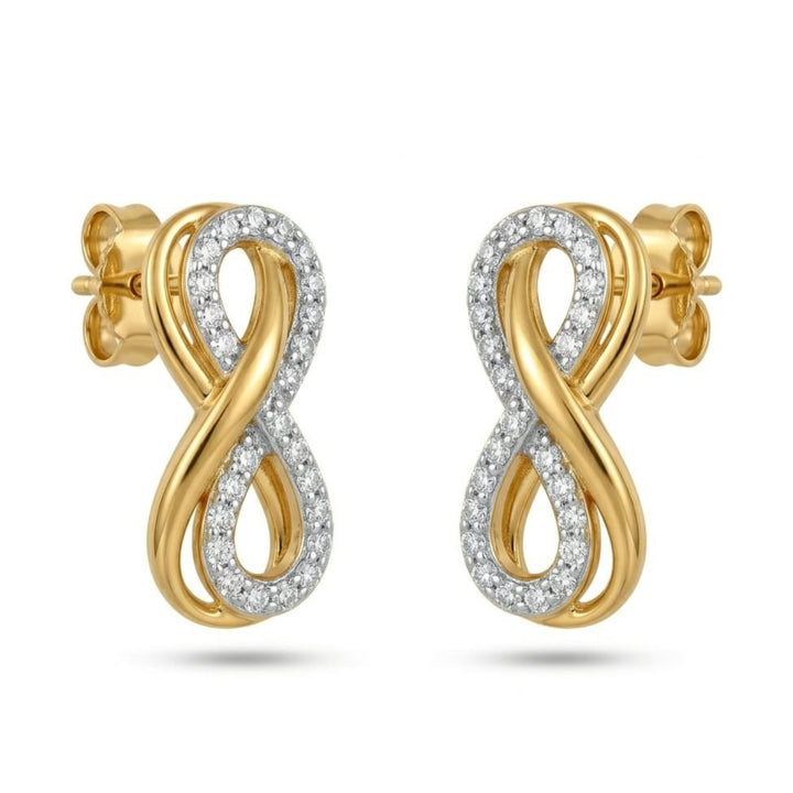 Infinity Stud Earrings | Gold Plated