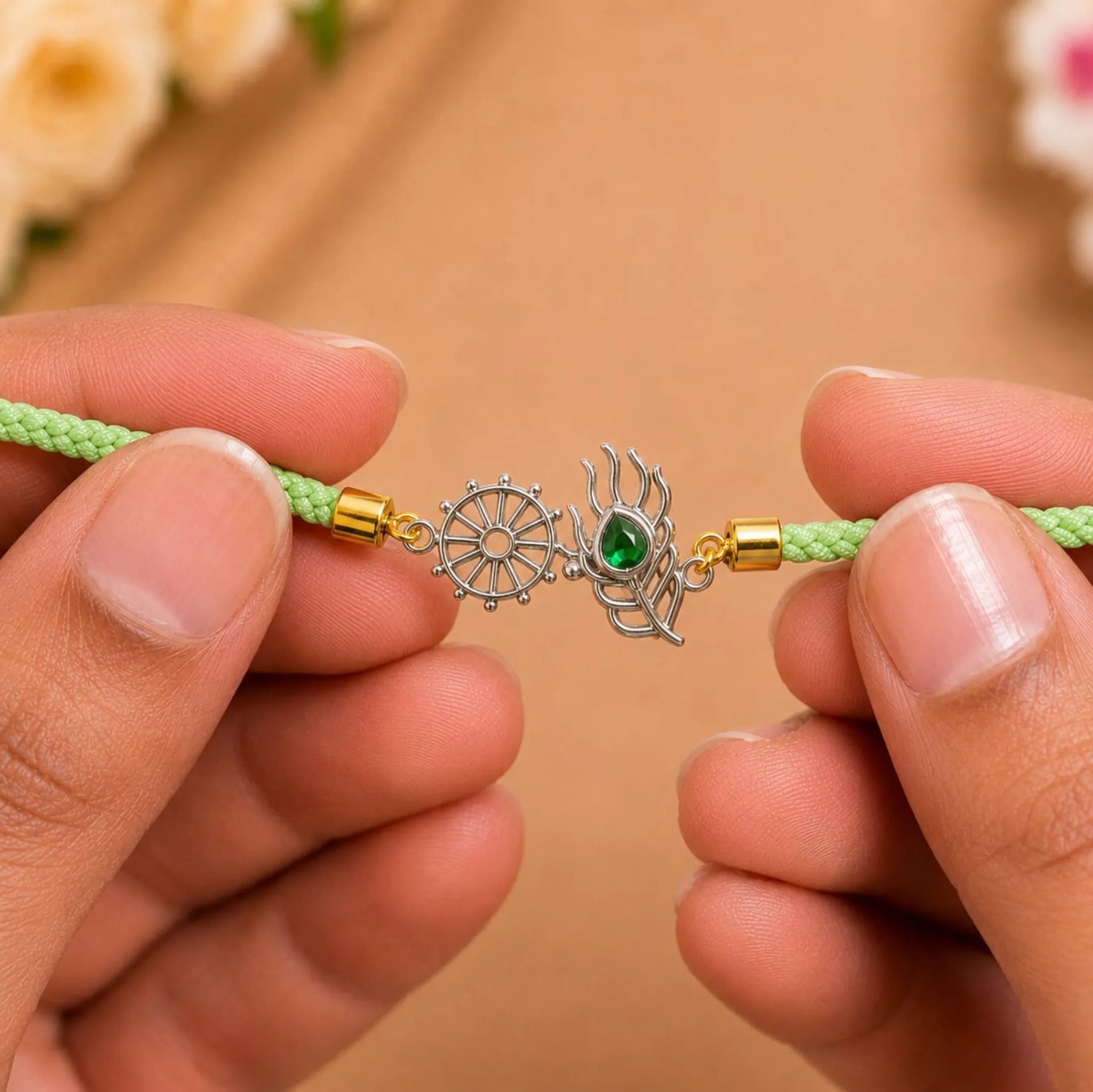 Mayur Chakra Silver Rakhi