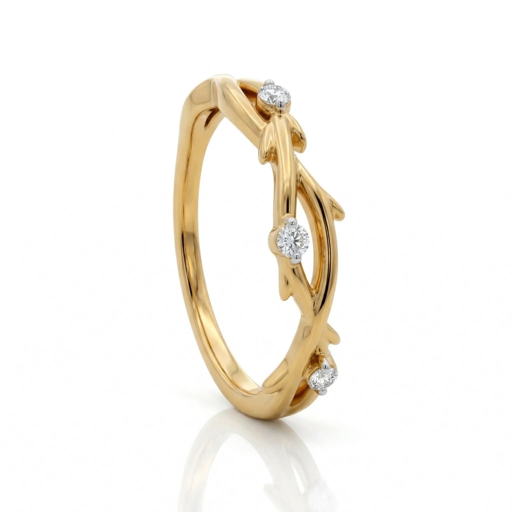 Floral Vine Diamond Ring