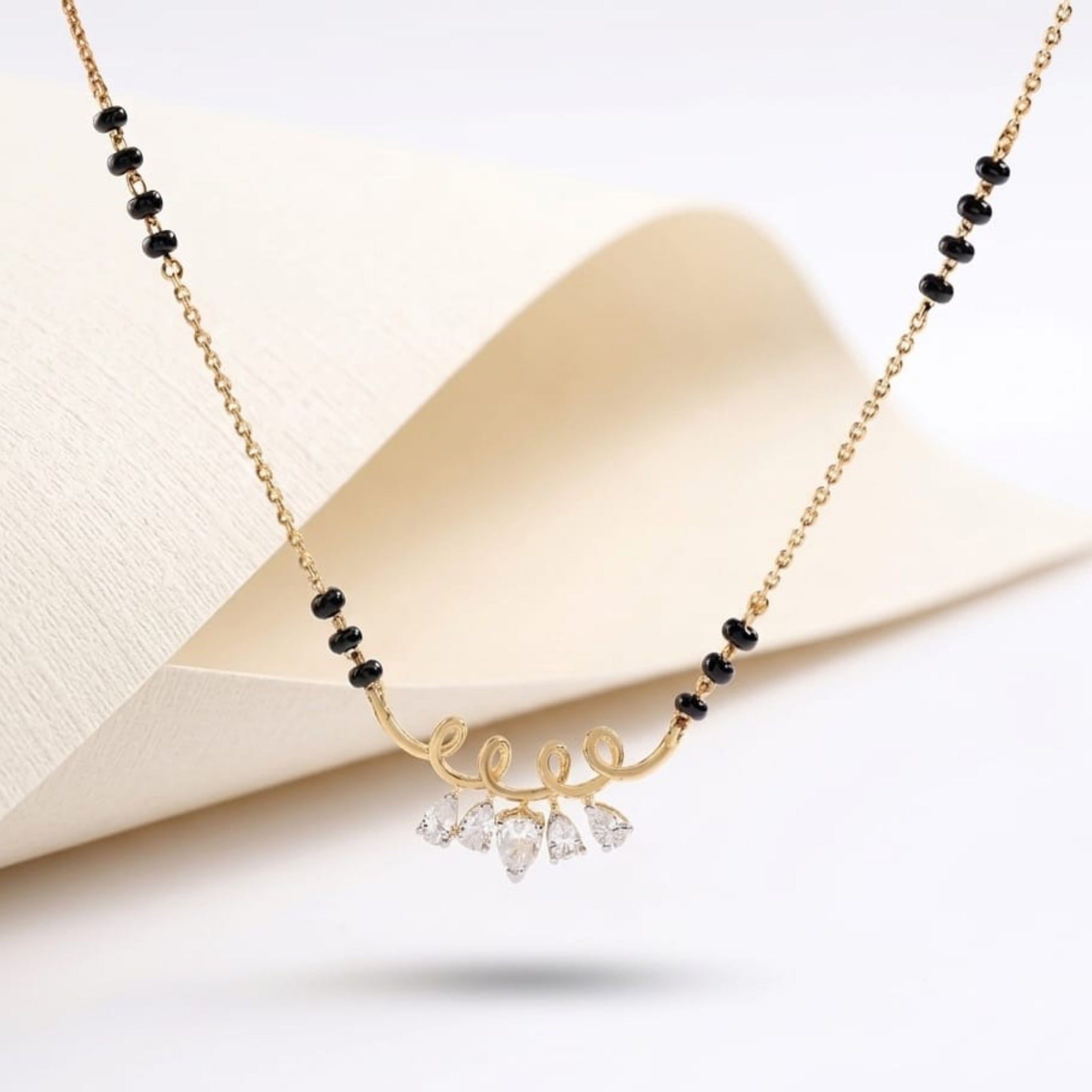 Floral Arc Mangalsutra | Gold Vermeil