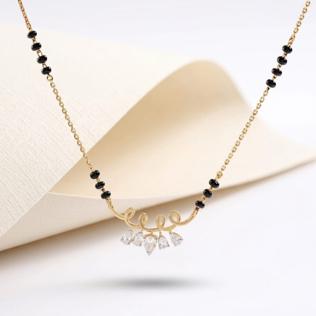 Floral Arc Mangalsutra | Gold Vermeil