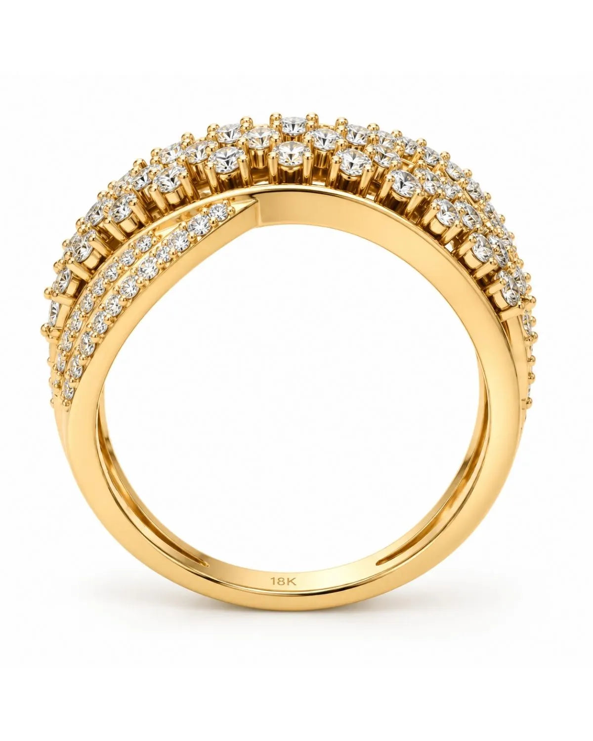 Overlap Diamond Band | Gold Vermeil