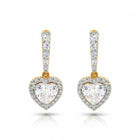 Heart Halo Drop Earrings | Gold Vermeil
