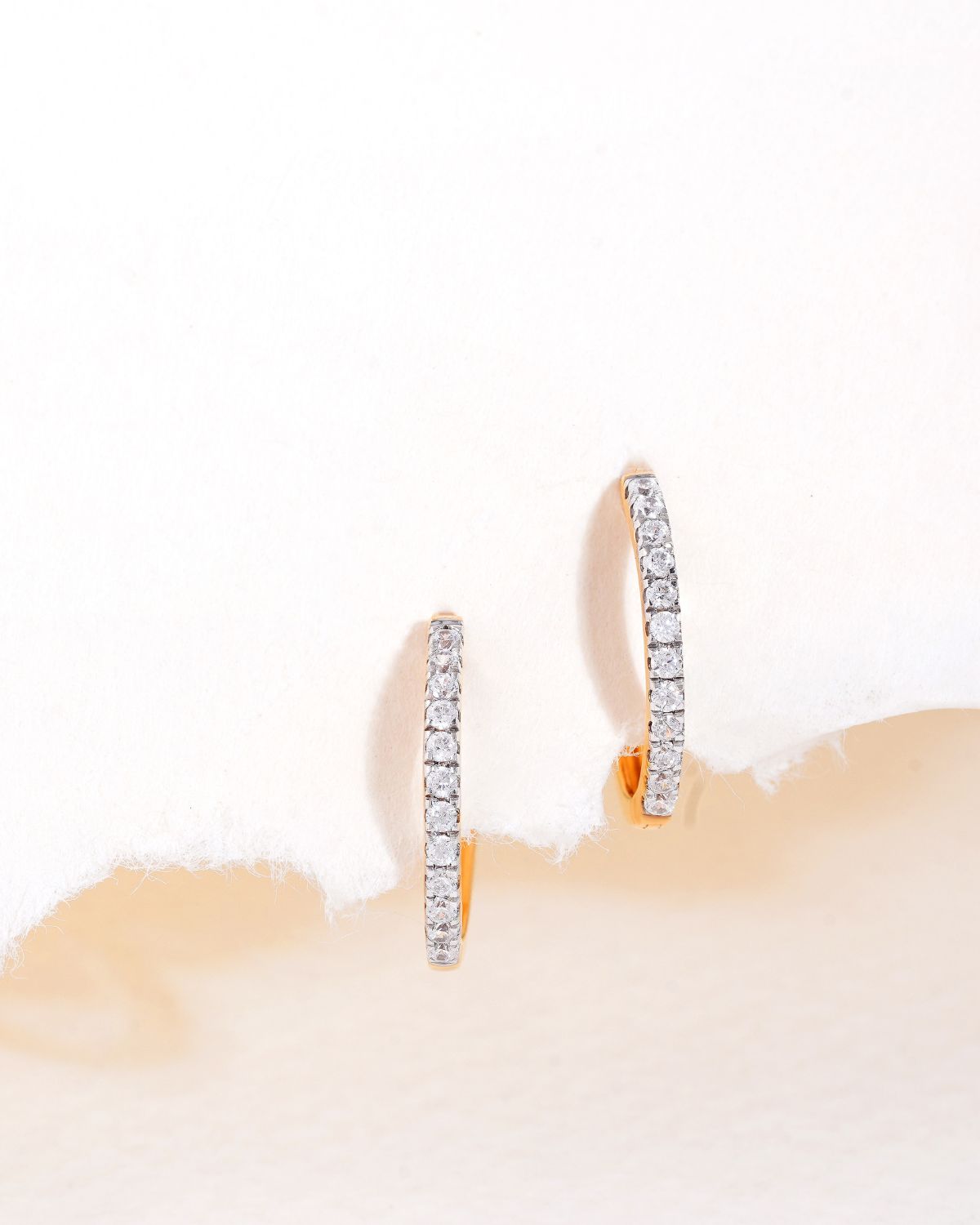 Moissanite Diamond Hoops | Gold vermeil